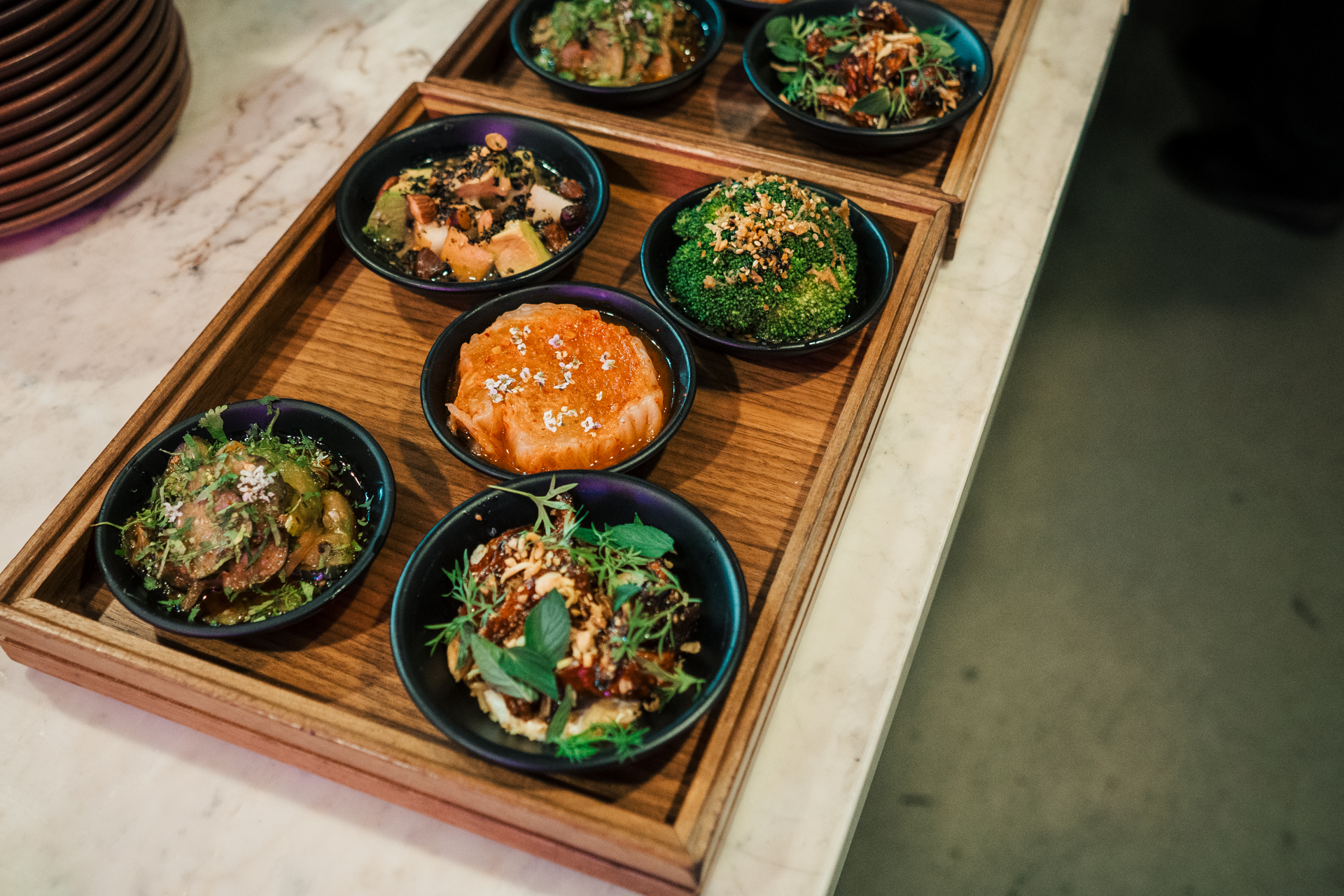 A set of banchan (Korean side dishes)