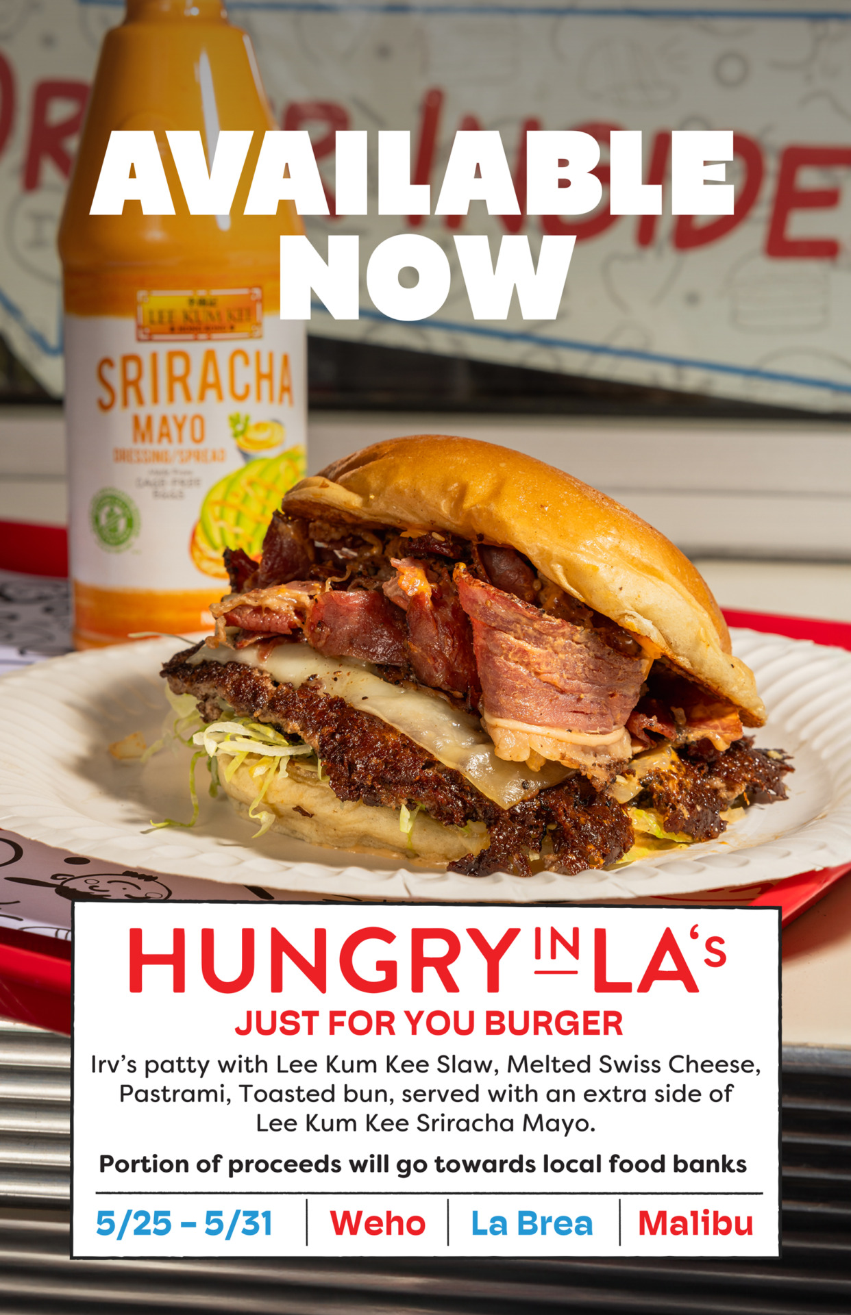 Hungry in LA's Just for You Burger flyer